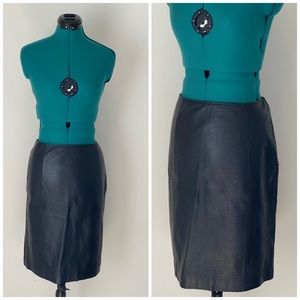 Black Leather Ralph Lauren Skirt Size 8